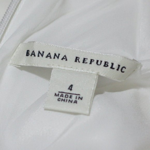 BANANA REPUBLIC Solid White Sheath Dress - Picture 5 of 6